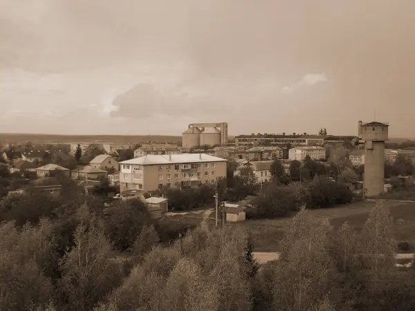 Vista Dalla Finestra Verso Città — Foto Stock