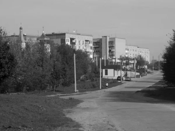 Vista Janela Para Cidade — Fotografia de Stock