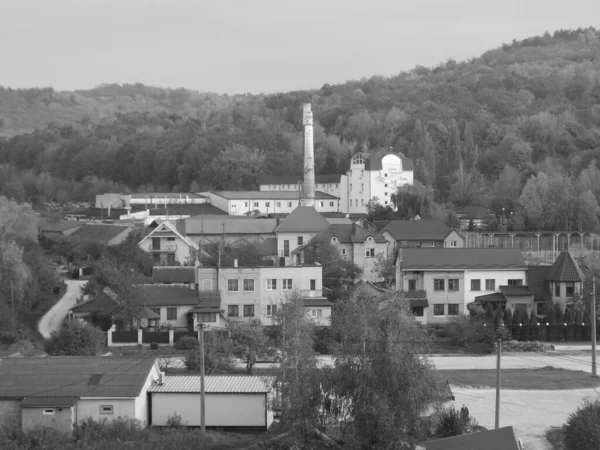 Der Blick Aus Dem Fenster Auf Die Stadt — Stockfoto