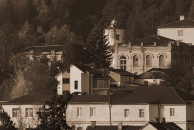   Eski kasabanın tarihi merkezi.