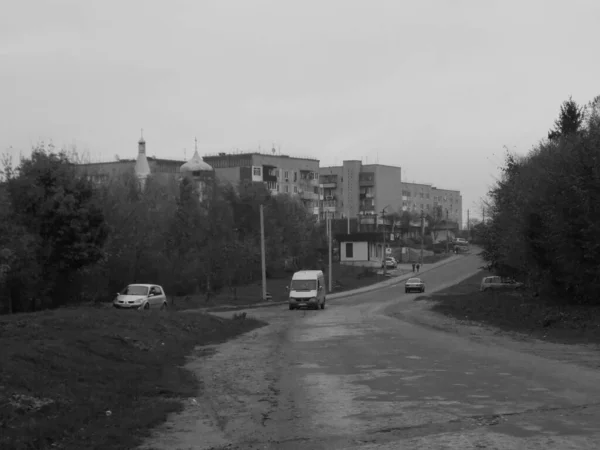 Vista Janela Para Cidade — Fotografia de Stock