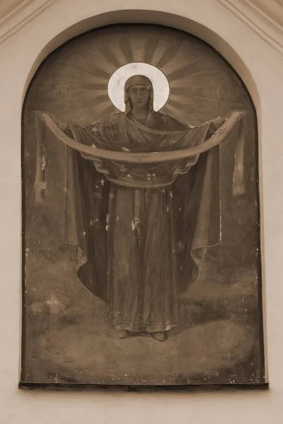 祝福の聖母の保護 のアイコン — ストック写真