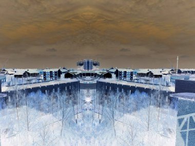 Pencereden şehre olan manzara.                              