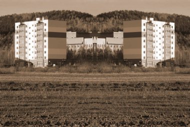 Pencereden şehre olan manzara.                              