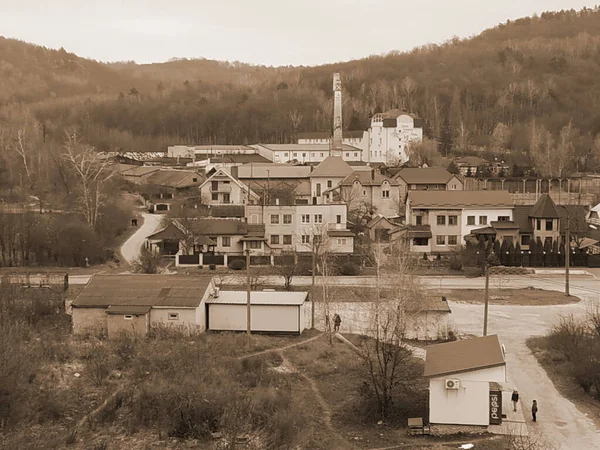 Вид Вікна Місто — стокове фото