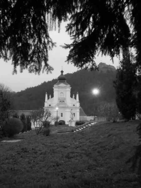 Albero Natale Nel Centro Storico Albero Natale Centro Storico — Foto Stock