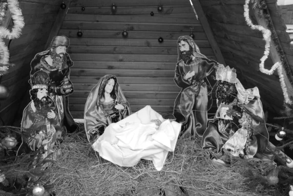 Presepe Natale Nella Regione Cremenets Ternopil — Foto Stock