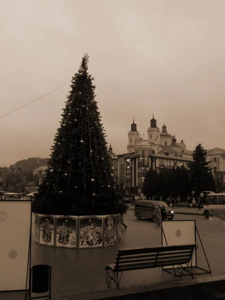 Рождественская Елка Старом Городе — стоковое фото