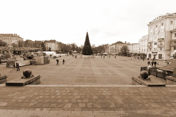 Рождественская Елка Площади Старого Города Рождественская Елка Старая Площадь Город — стоковое фото