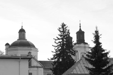  Eski kasabada Noel ağacı. Noel ağacı, eski kasaba.        