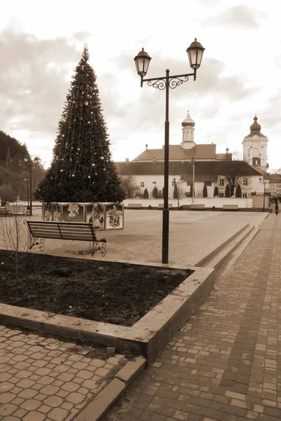 Новорічна Ялинка Старому Місті Новорічна Ялинка Старе Місто — стокове фото