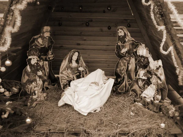 Vánoční Betlém Oblasti Kremenets Ternopil — Stock fotografie