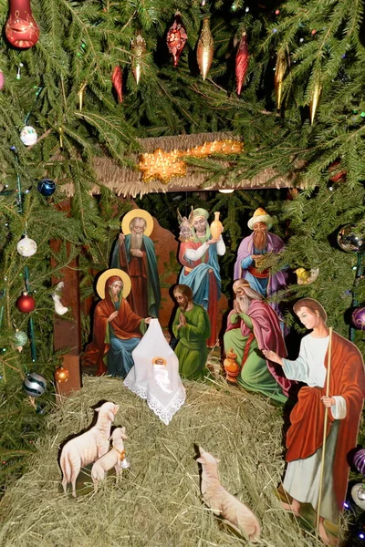 Crèche Noël Dans Monastère — Photo