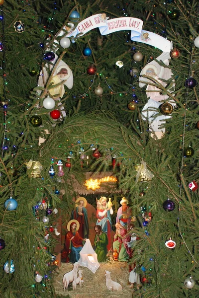 Szopka Bożonarodzeniowa Klasztorze — Zdjęcie stockowe