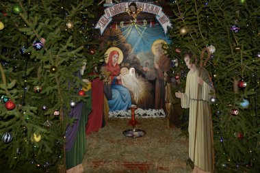 Manastırda Noel beşiği 