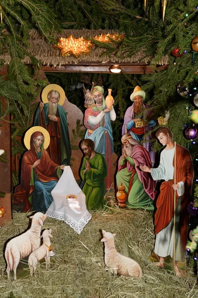 Manastırda Noel doğumu sahnesi
