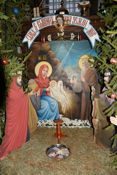 Рождественская Кроватка Монастыре — стоковое фото