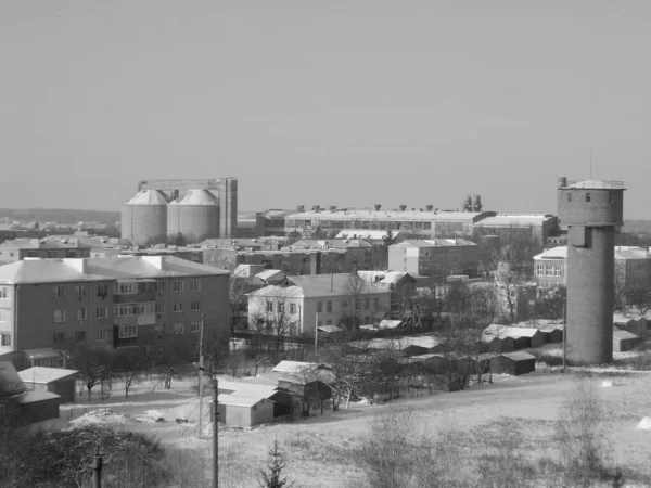 Vista Janela Para Cidade — Fotografia de Stock