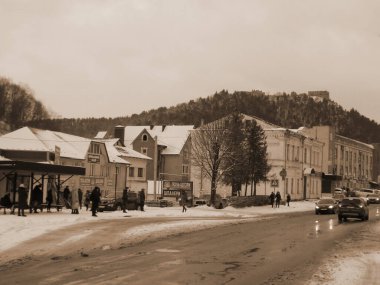Eski kasabanın tarihi merkezi.                                                                