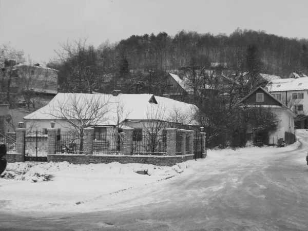 Trä Hus Den Ukrainska Byn — Stockfoto