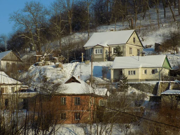 Dřevěný Dům Ukrajinské Vesnici — Stock fotografie