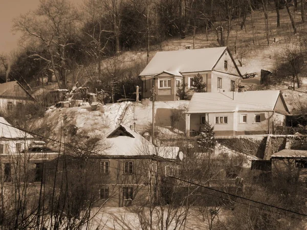 Holzhaus Ukrainischen Dorf — Stockfoto