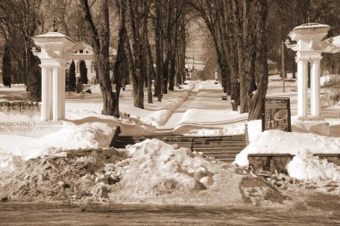 Eski parkın merkez sokağı, merkez, sokak, eski, park