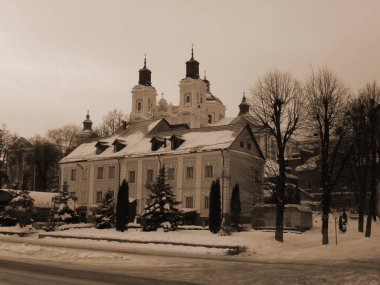 Eski kasaba meydanındaki Noel ağacı. Noel ağacı, eski meydan, şehir, yapay, dallar, çelenkler, genel manzara, yeşil, mücevherler, iğneler, yeni yıl, oyuncaklar, ağaç, gövde.