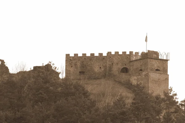 Resten Van Oude Muur Entree Toren — Stockfoto