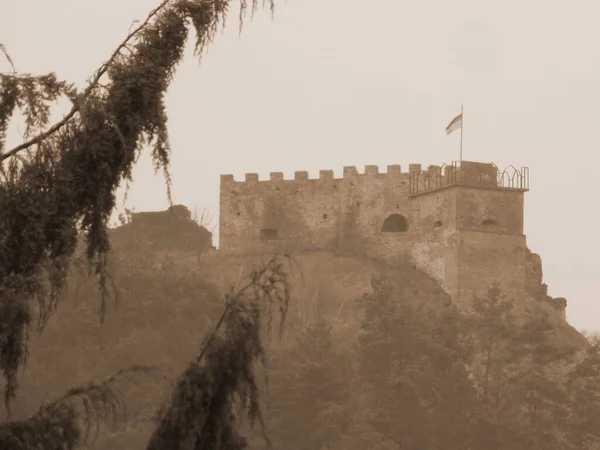 Restos Antigua Muralla Torre Entrada — Foto de Stock