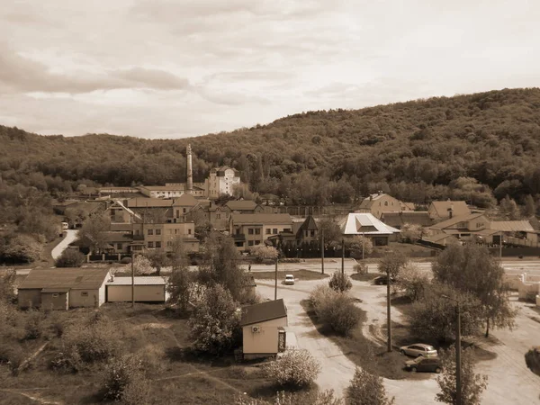 Vista Janela Para Cidade — Fotografia de Stock