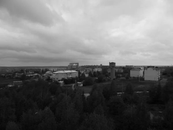 Vista Janela Para Cidade — Fotografia de Stock