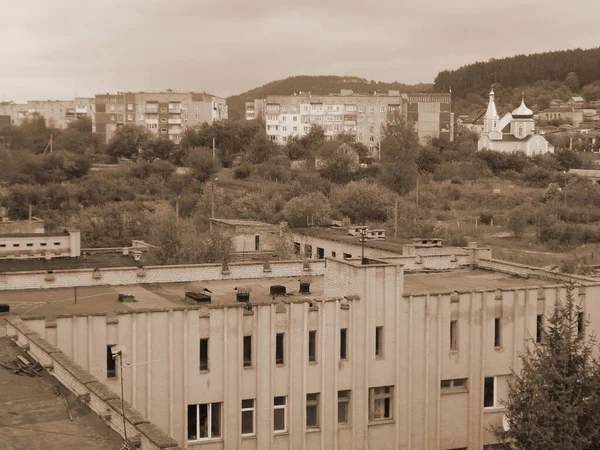 Vista Desde Ventana Ciudad — Foto de Stock