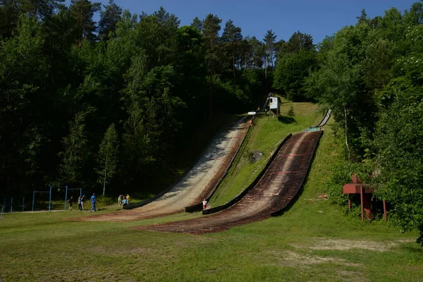 Springplank Voor Skispringen — Stockfoto