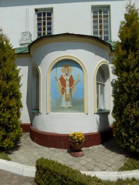 Ikone Des Heiligen Nikolaus Des Dreikönigsklosters — Stockfoto