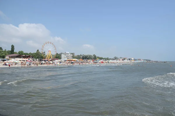 Karadeniz Kıyısında Bir Kasaba Var Demir Limanı Holoprystan Bölgesi Kherson — Stok fotoğraf