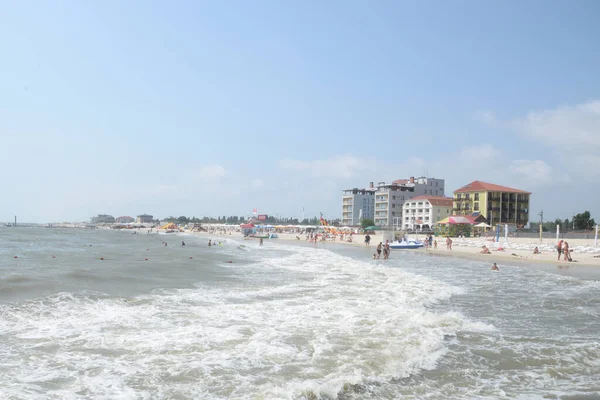 stock image A town on the shores of the Black Sea. Iron port Holoprystan district Kherson region