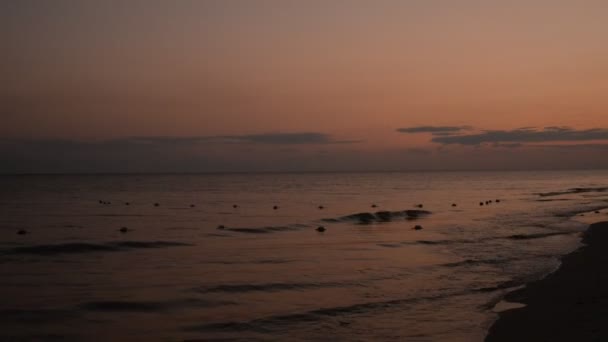 Kvällstid Över Havet Svarta Havet — Stockvideo