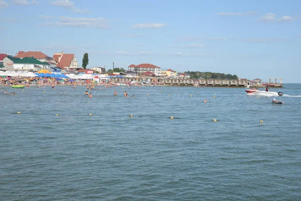 Karadeniz Kıyısında Bir Kasaba Var Demir Limanı Holoprystan Bölgesi Kherson — Stok fotoğraf