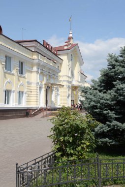 Kherson 'daki tren istasyonu. Ukrayna.