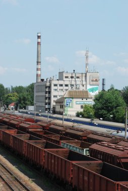 Kherson 'daki tren istasyonu. Ukrayna.