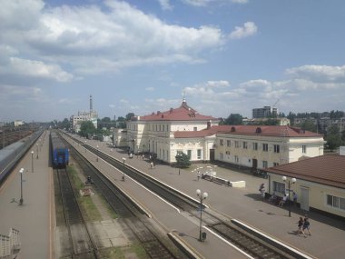 Kherson 'daki tren istasyonu. Ukrayna.