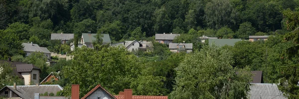 Oekraïense Gehucht Een Berghelling — Stockfoto