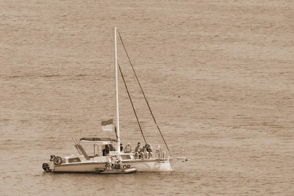 Barco Motor Costero Agua — Foto de Stock