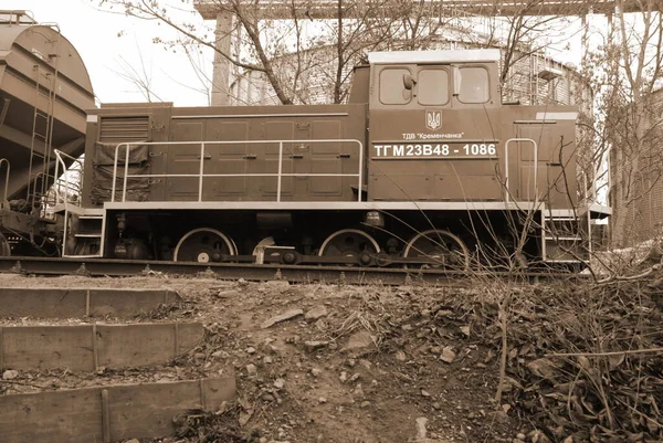 Locomotiva Manovra Sovietica Seriale Tgm3 — Foto Stock