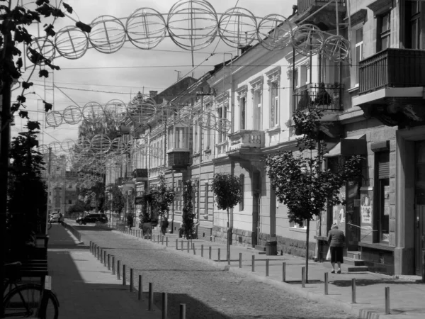 Eski Kasabanın Küçük Bir Caddesi Eski Kentin Tarihi Kısmı Ternopil — Stok fotoğraf