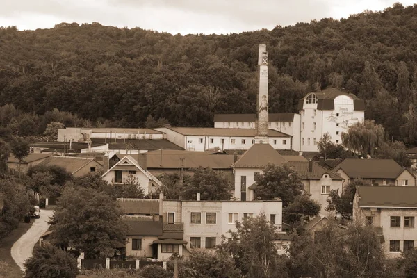 Pohled Okna Města — Stock fotografie