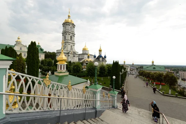 Golden Dome Holy Dormition Pochayiv Lavra — Stock Photo, Image