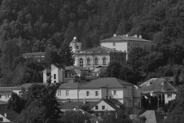 Eski kasabanın küçük bir caddesi. Eski şehrin tarihi kısmı.          