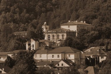 Eski kasabanın küçük bir caddesi. Eski şehrin tarihi kısmı.          